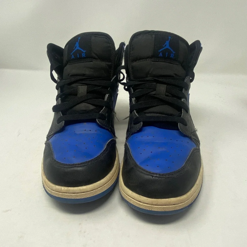 Jordan 1 Mid Royal Blue Black Mens 6Y DQ8423-042 Mid Top Sneakers